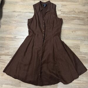 Jones New York Chocolate Brown Midi Dress